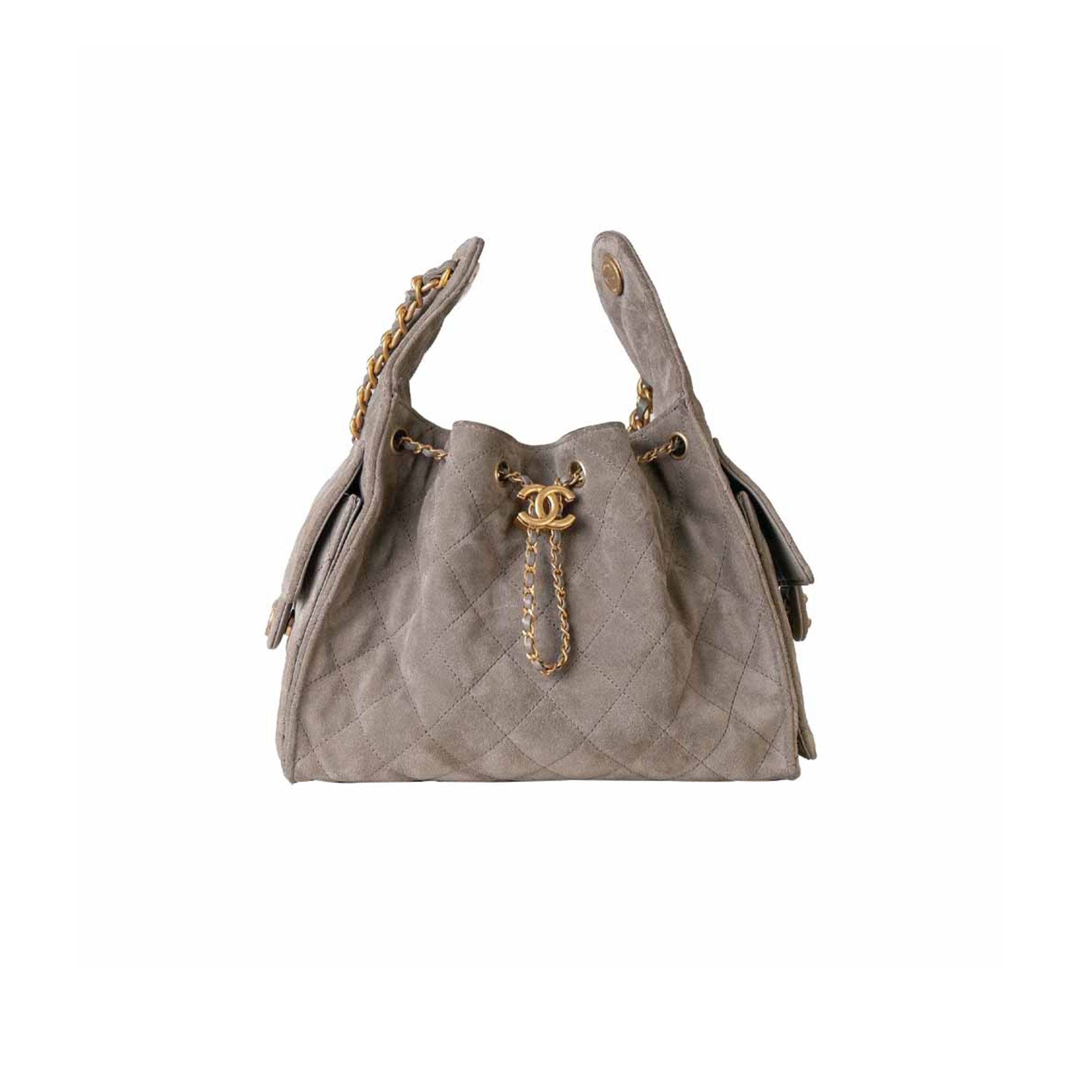 Ch*el 25c suede pocket hobo bag (30*26*14cm)
